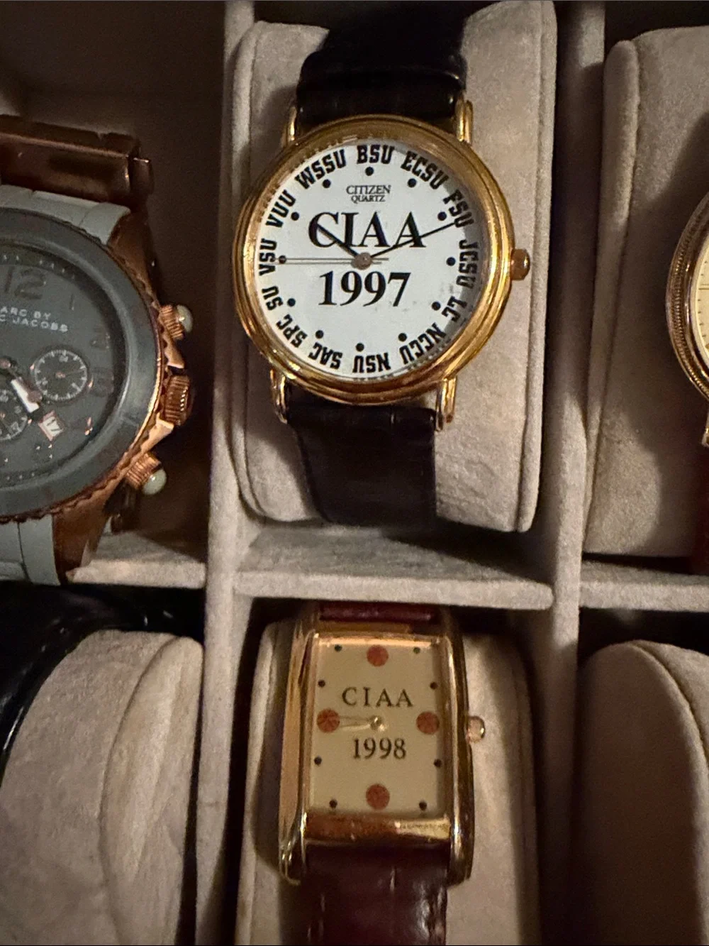 CIAA Men's Watch Collection Organizer - Gold, Silver, Brown, Black $25.00 each